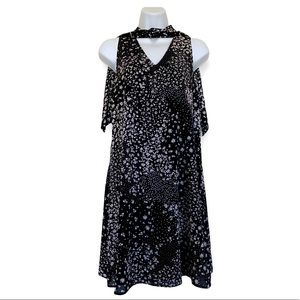 Decree black and white floral Decree swing dress - Small